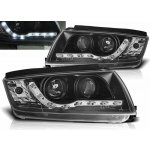 Přední světlomety, světla, lampy Škoda Fabia, 2000-2008, LED Daylight, černé black LPSK06 | Zboží Auto