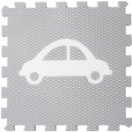 Vylen Pěnové puzzle Minideckfloor s autem Světle šedý s bílým autem 340 x 340 mm – Zboží Dáma