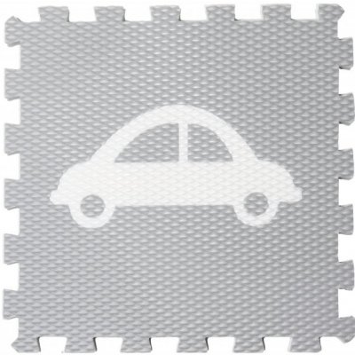 Vylen Pěnové puzzle Minideckfloor s autem Světle šedý s bílým autem 340 x 340 mm – Zboží Dáma