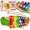 Dětská hudební hračka a nástroj KIK cimbál krokodýl