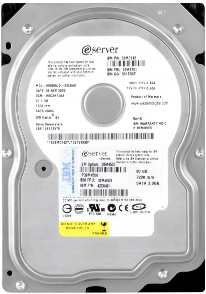 WD Caviar SE 80GB, SATAII, 7200rpm, WD800JD