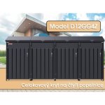 Scorpion elektro s.r.o.Přístřešek na 4 popelnice D12GG4Z antracit – Zboží Mobilmania