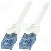 síťový kabel Logilink CP3041U Patch, U/UTP, 6a, licna, CCA, PVC, 1,5m, bílý
