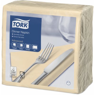 Tork ubrousky papírové 2V večeře písková 39x39cm – Zboží Dáma