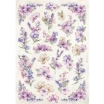 Stamperia Rýžový papír Levandule květinový vzor – Zboží Dáma