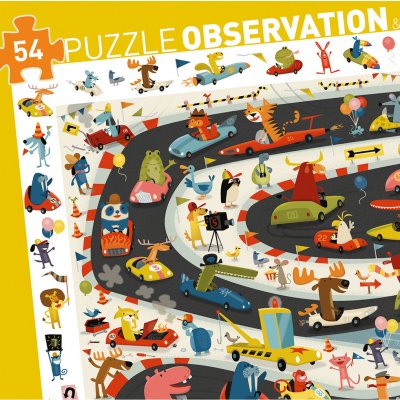 Djeco Vyhledávací Rallye 61 x 38 cm 54 dílků – Sleviste.cz