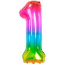 Folat BALÓNEK fóliový číslo 1 Yummy Gummy Rainbow 86cm