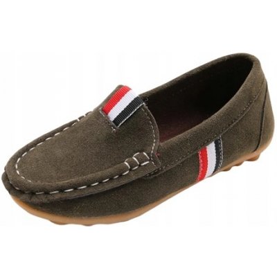 Polobotky mokasíny nazouvací chlapecké společenské boty semišové k prvnímu svatému přijímání – Zboží Mobilmania