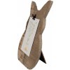 Klasický fotorámeček Hnědý antik dřevěný fotorámeček králík s klipem Clipp - 18*2*25 cm / 10*15 cm