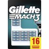 Holicí hlavice a planžeta Gillette Mach3 16 ks