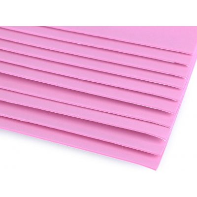 Pěnová guma Samolepicí Moosgummi 20x30 cm - 2ks Barva: sv. růžová – Hledejceny.cz