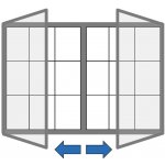 Venkovní vitrína magnetická, s dvoukřídlými dveřmi, 1440 x 1000 mm – Zboží Živě