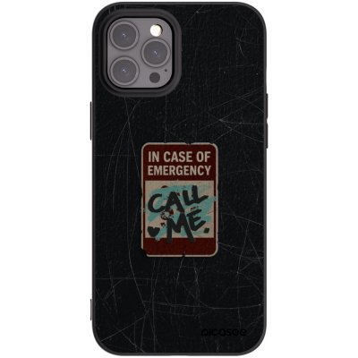 Picasee silikonový černý obal pro Apple iPhone 12 Pro Max - EMERGENCY – Zboží Mobilmania