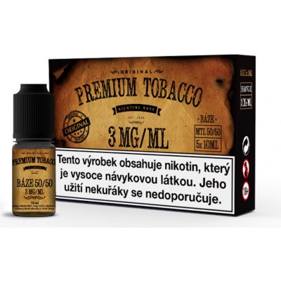 Premium Tobacco nikotinová báze PG50/VG50 5x3mg 10ml – Zboží Mobilmania