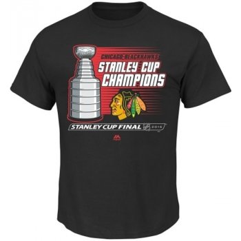 Majestic tričko Chicago Blackhawks 2015 Stanley Cup Champions Natural Hatty triple Peak