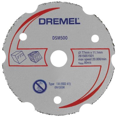 Dremel DSM500 2615S500JB řezný kotouč rovný 77 mm 1 ks tvrdé dřevo, měkké dřevo, překližka, laminát , plast, sádrokarton – Zboží Dáma