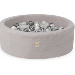 Misioo Suchý bazén pre deti fluffy 90 x 30 + 200 loptičiek šedá – Zboží Dáma