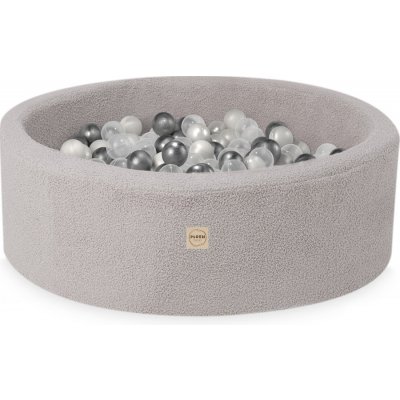 Misioo Suchý bazén pre deti fluffy 90 x 30 + 200 loptičiek šedá – Zboží Dáma