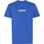 adidas LINEAR TEE 160 J Tmavě modrá,Bílá – Zboží Mobilmania