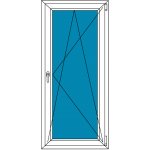 Aluplast Balkónové dveře Ideal 4000 Jednokřídlé Otevírací a Sklopné Bílá - Bílá 100 x 210 cm – Hledejceny.cz