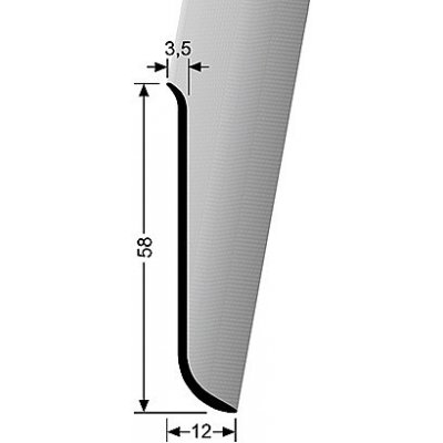 Küberit Soklový profil Stříbro F4 58mm – Zboží Mobilmania