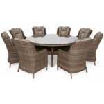 Zahradni nabytek Bristol Round 180 cm technoratan Ginger Brown Melange 8plus1 – Hledejceny.cz