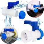 BRADAS Ventil pro kontejner na vodu IBC, vnitřní závit S60x6, vnější závit s odtokem S60x6 – HobbyKompas.cz