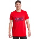 Meatfly pánské tričko Rele Bright Red Červená