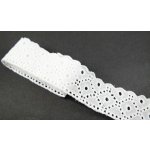 Bavlněná Madeira - bílá - šířka 5 cm – Zboží Dáma