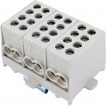 Pollmann Elektrotechnik 1000294 Svorkovnice rozbočovací HLAK 25 3/6 S, 100A, 3pól., AL/CU, IP20, šedá, na DIN /2080305 – Zboží Mobilmania