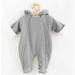 New Baby Zimní kojenecká kombinéza s kapucí Frosty grey – Zboží Mobilmania