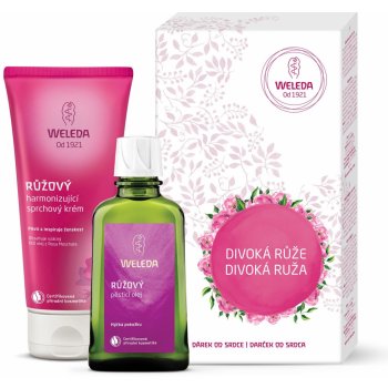 Weleda Růžový pěstící olej 100 ml + Růžový sprchový krém 200 ml dárková sada