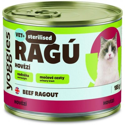 Yoggies RAGÚ pro kastrované kočky, hovězí monoprotein 185 g – Hledejceny.cz