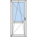 OknaDvereNaMiru.cz Plastové balkonové dveře OS s příčkou spodní díl plný 60 x 150 cm – Sleviste.cz