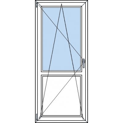 OknaDvereNaMiru.cz Plastové balkonové dveře OS s příčkou spodní díl plný 60 x 150 cm – Sleviste.cz