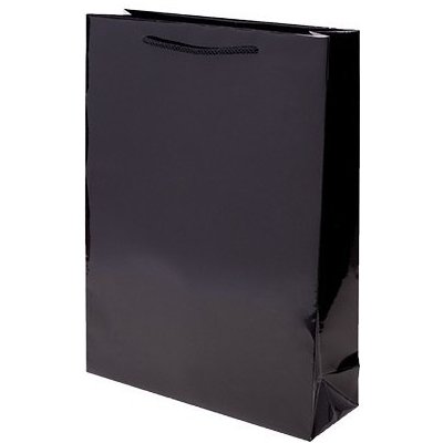 Papírová taška 170x70x250mm Laminovaná černá – Zboží Mobilmania