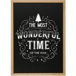 A-Z Reklama CZ Dřevěný Slide-in rámeček UWSFD000A3 s popisovatelnou tabulí A2 - Přírodní – Zboží Živě