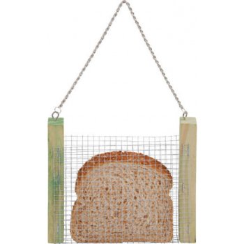 Esschert Design Závěsné krmítko na chléb, , dřevo a kov, zelené