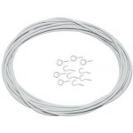 Záclonová šňůra Fawo Spannfix, bílá délka 10 m s deseti háčky a deseti oky – Zboží Mobilmania