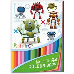 Blok barevných papírů A4 Robotics 1703-0327
