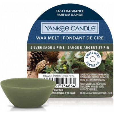 Yankee Candle Wax Melt Single Silver Sage & Pine Vonný vosk 22 g – Sleviste.cz