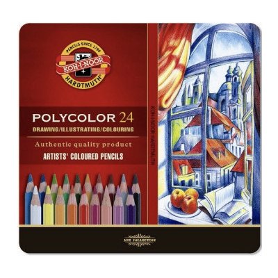 Koh i Noor umělecké pastelky 3824 v kovové krabičce 24 barev – Zboží Mobilmania