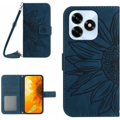 VSECHNONAMOBIL 126724 ART SUNFLOWER Peněženkový kryt se šňůrkou pro Honor X5c Plus modrý – Zboží Živě