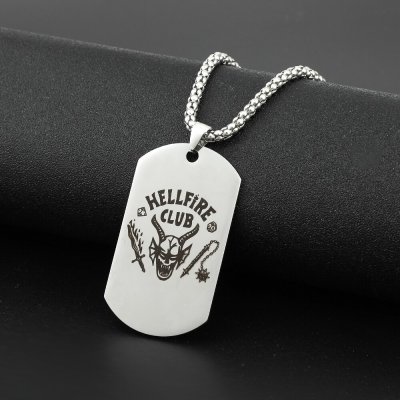 Origoska Ocelový Řetízek stranger things hellfire club ST02 stříbrná – Hledejceny.cz