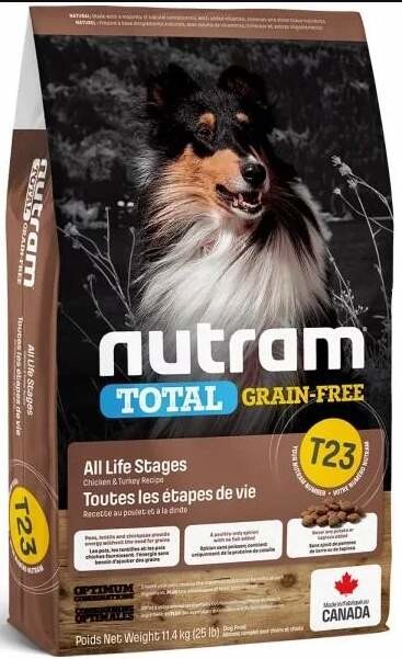T23 Nutram Total Grain Free Turkey Chicken Duck Dog 2 x 11,4 kg