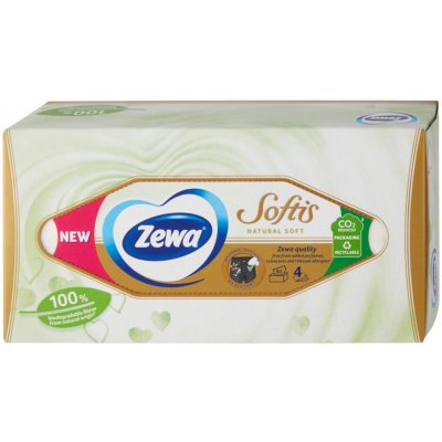 Zewa Softis Natural Soft papírové kapesníčky 4-vrstvé 80 ks – Hledejceny.cz