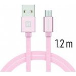 SWISSTEN TEXTILE datový kabel USB microUSB 1.2m – Zbozi.Blesk.cz