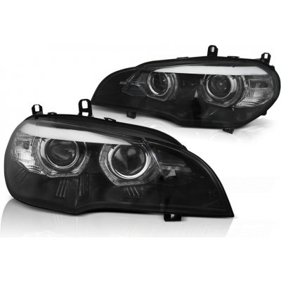 Tuning Tec Přední světla xenon D1S 3D LED DRL angel eyes BMW X5 E70 2007-2010 černá – Zbozi.Blesk.cz