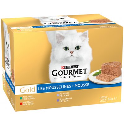 Gourmet Gold jemná masový mix králičí telecí hovězí jehněčí 48 x 85 g