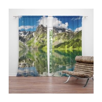 Sablio Závěs Odraz hor na jezeře: 2ks 140x250cm – Hledejceny.cz